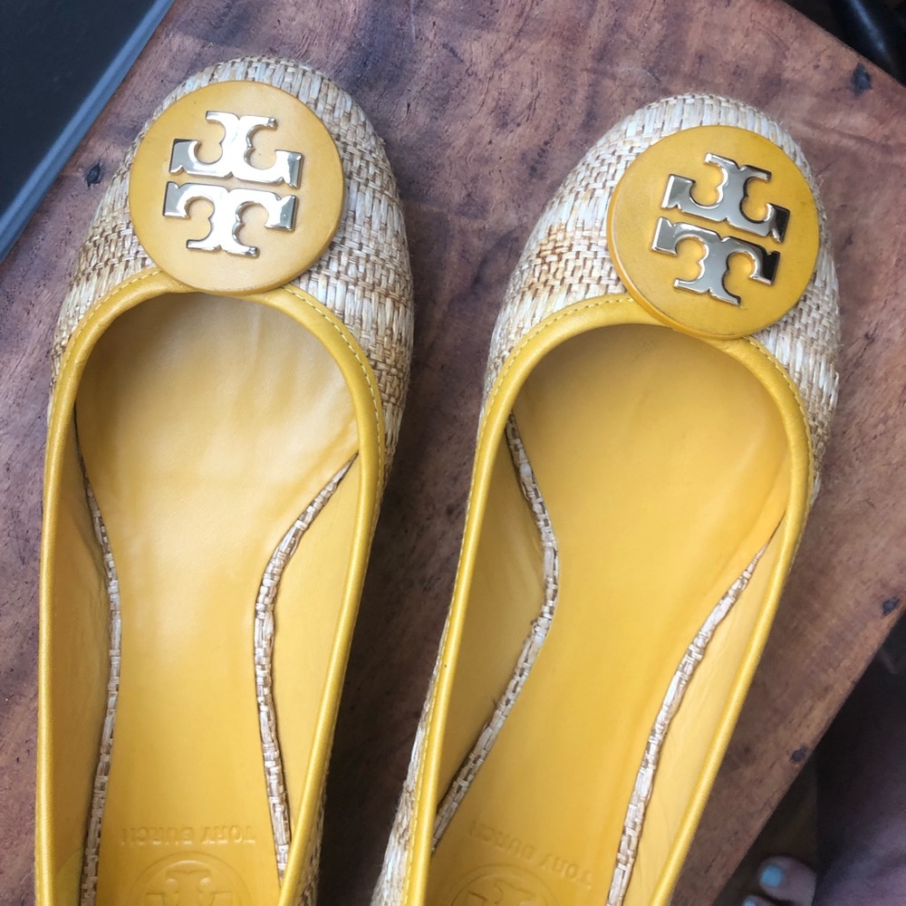 Tory Burch Bamboo Yellow Flats